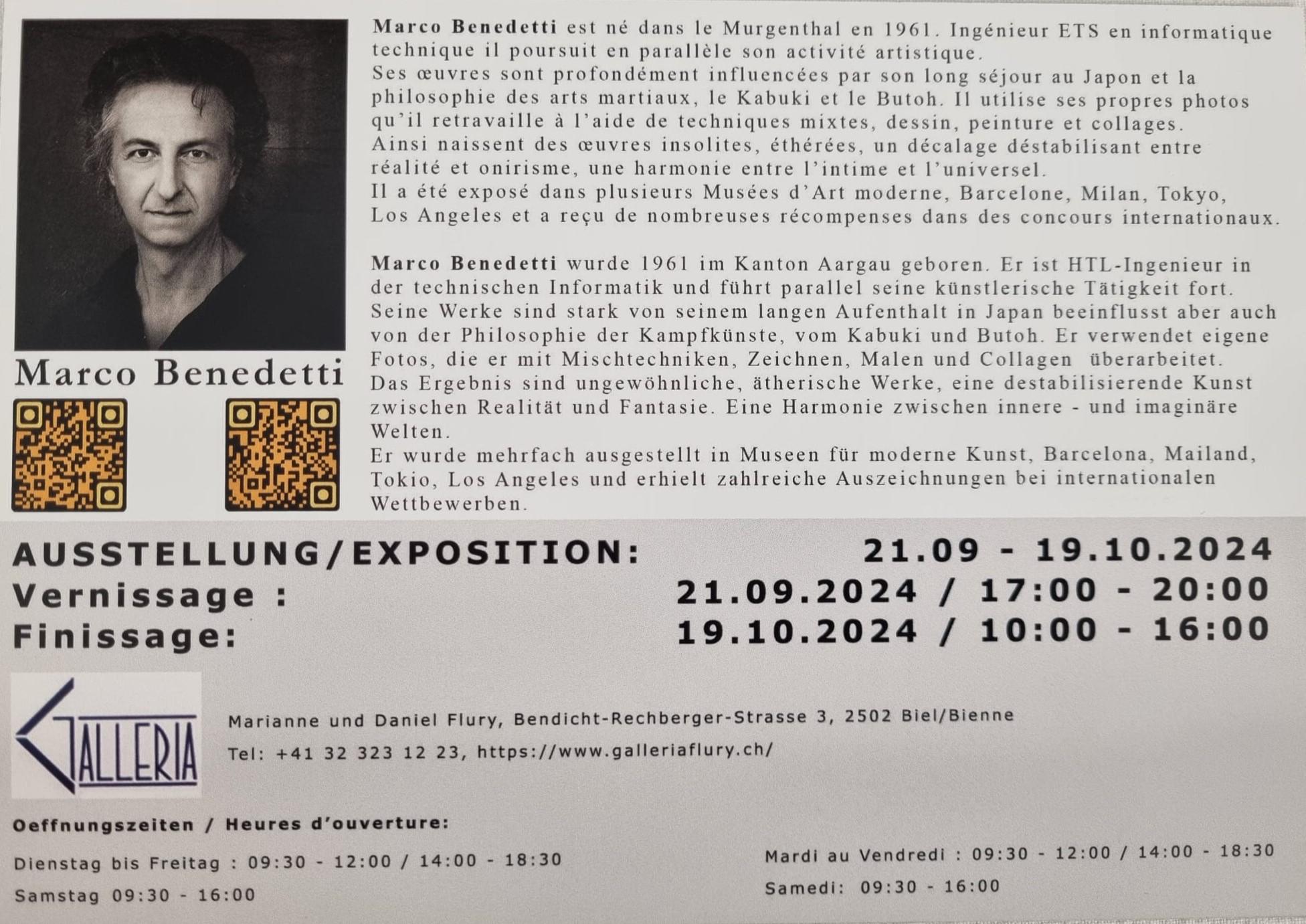 Ausstellung Marco Benedetti - Bild 1